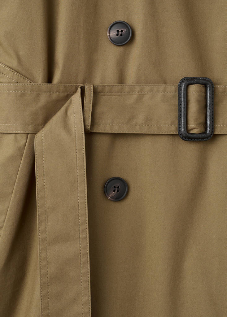 Trench Col En Velours Côtelé Double Boutonnage
