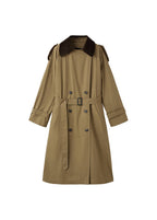 Trench Col En Velours Côtelé Double Boutonnage