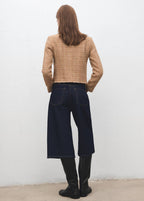 Veste Tweed Bords Effilochés