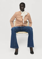 Veste Tweed Bords Effilochés