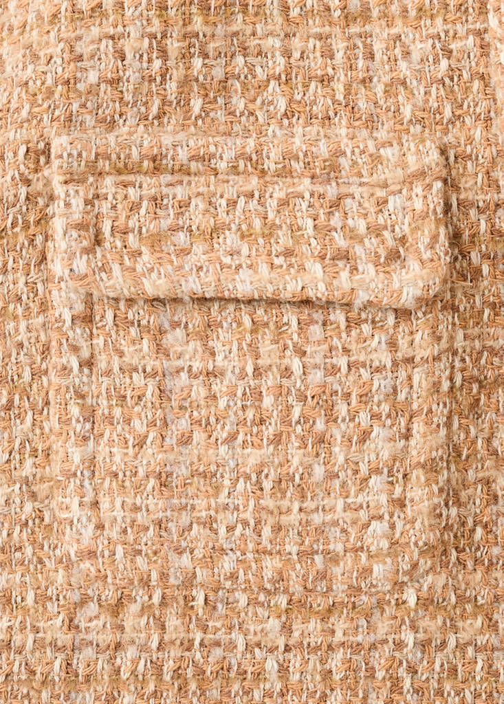 Veste Tweed Bords Effilochés