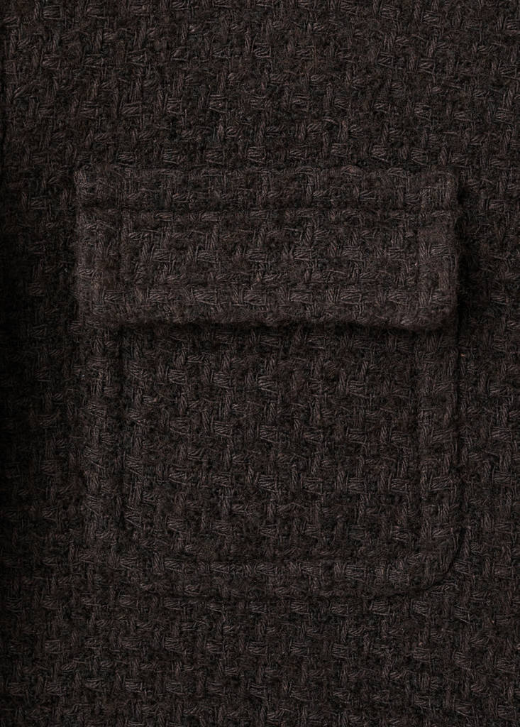 Veste Tweed Bords Effilochés