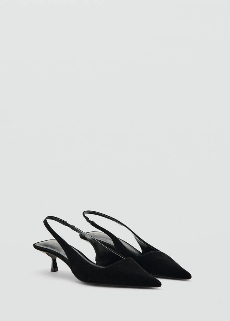 Chaussure À Talon Velours