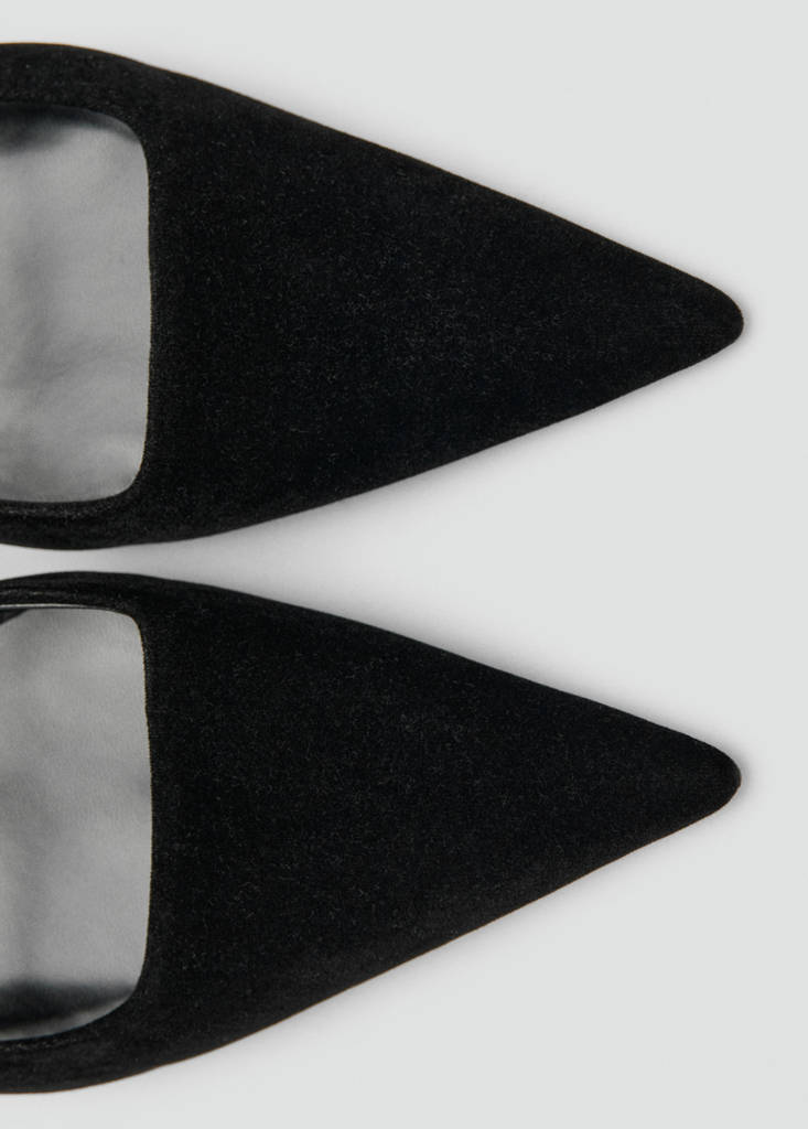 Chaussure À Talon Velours