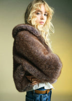 Veste Crop Fausse Fourrure