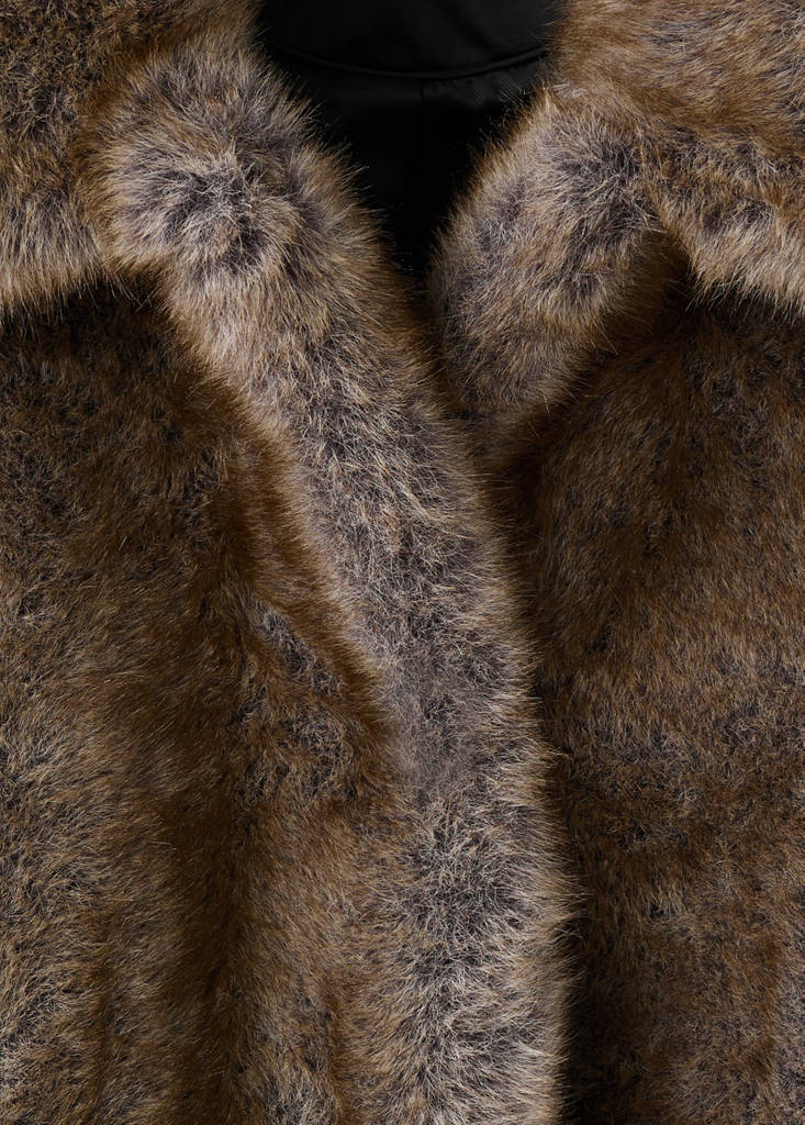 Veste Crop Fausse Fourrure