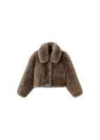Veste Crop Fausse Fourrure