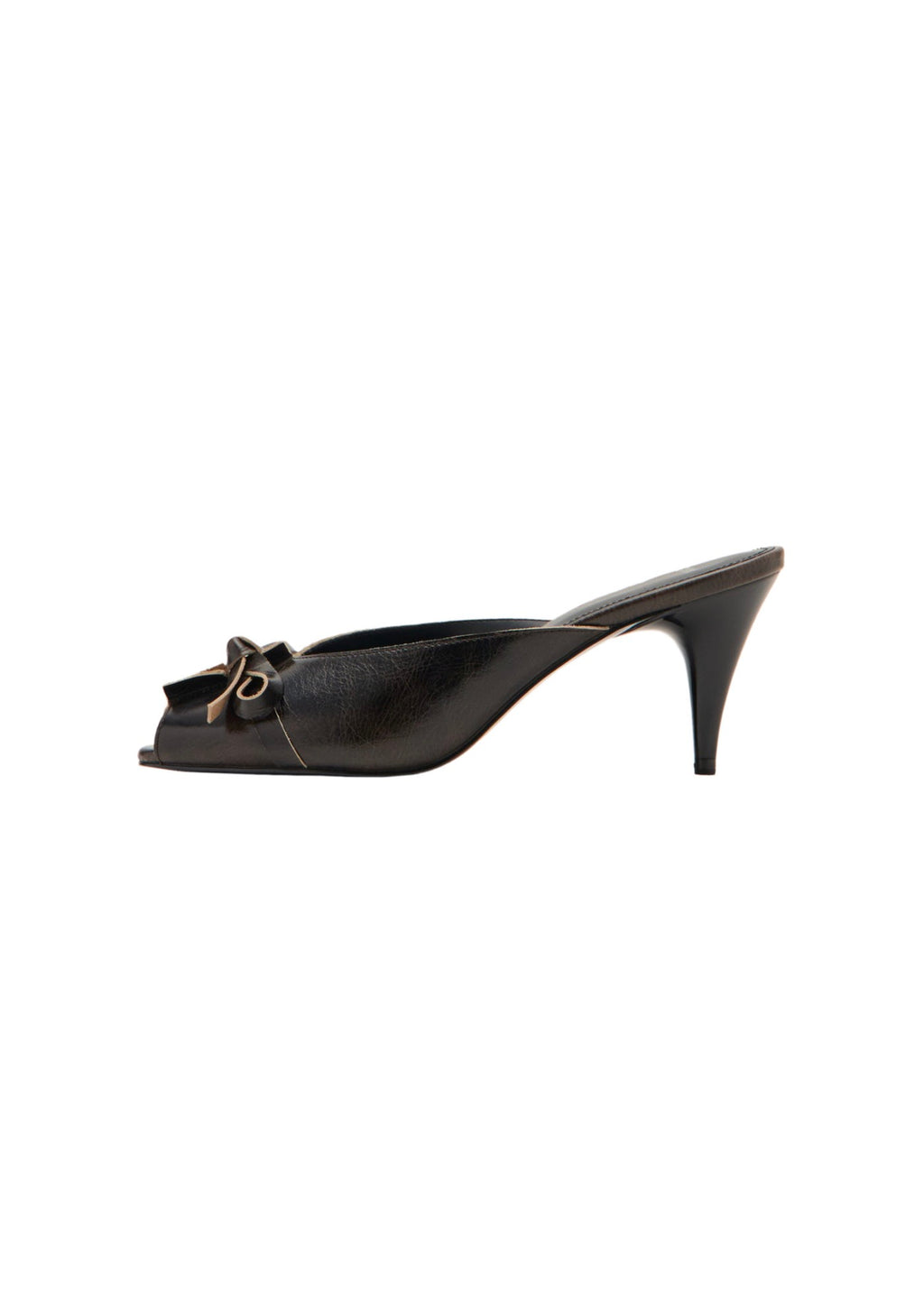 Sandales À Talons En Cuir Avec