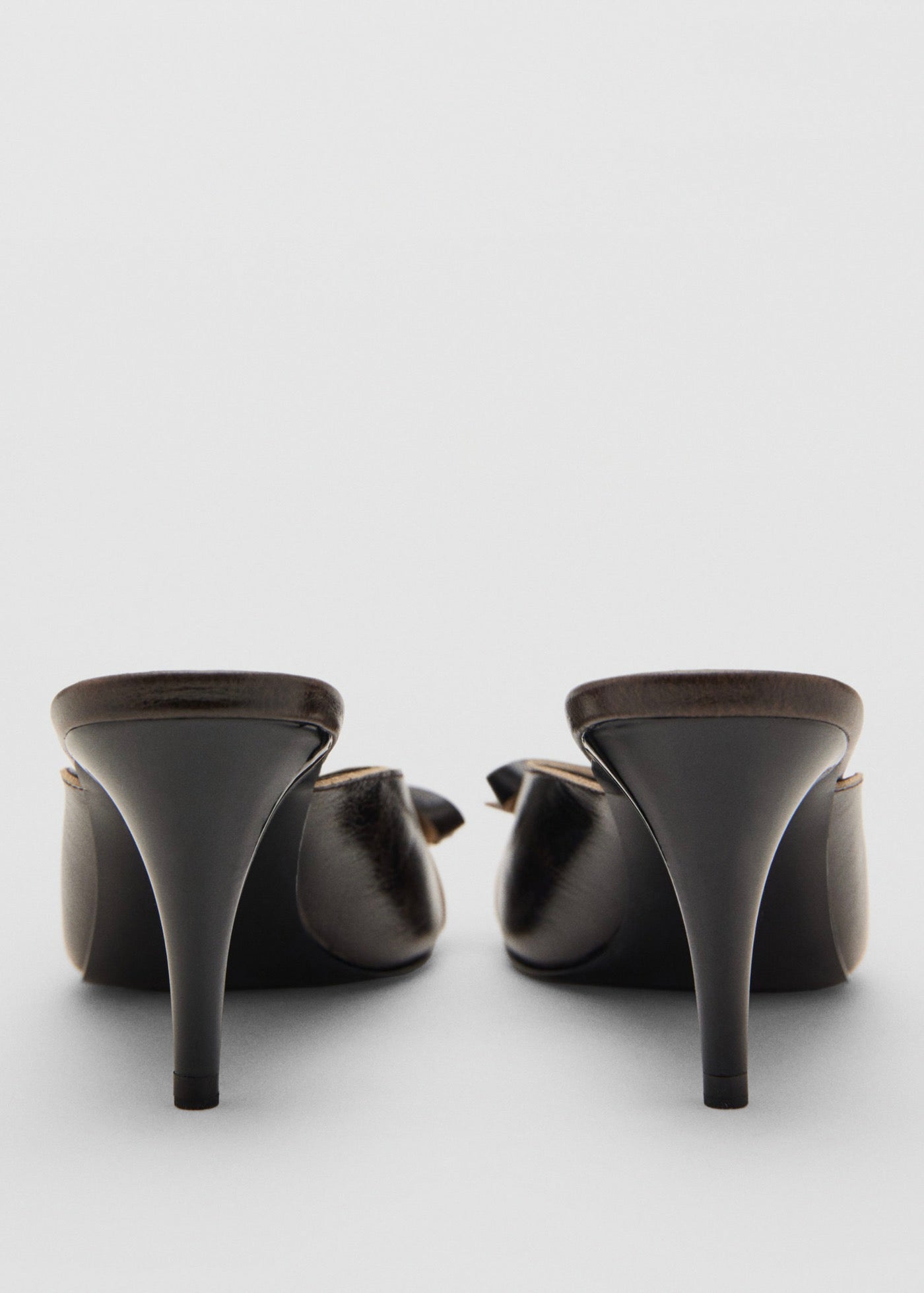 Sandales À Talons En Cuir Avec