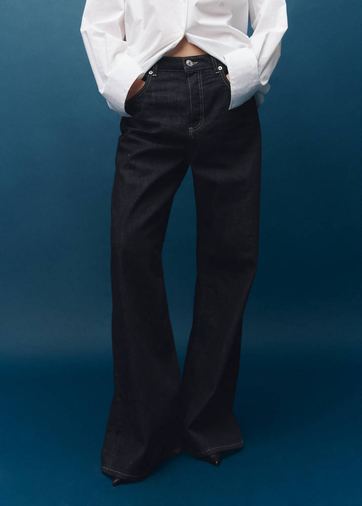 Jean Large À Boutons