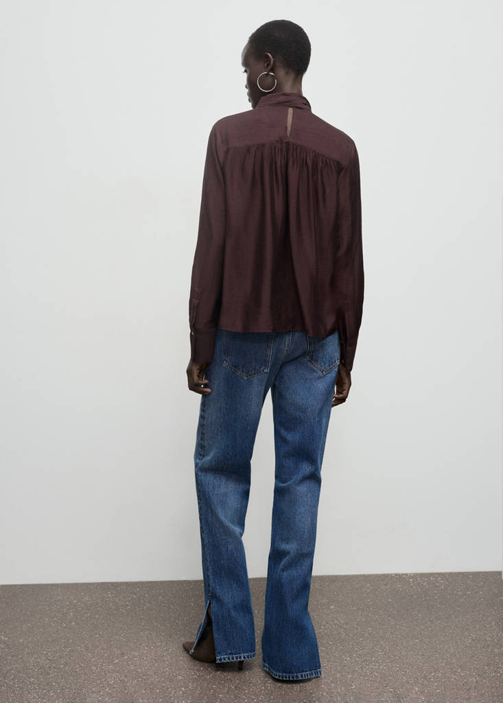 Blouse Texture Avec Foulard
