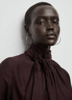 Blouse Texture Avec Foulard