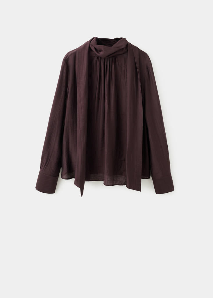Blouse Texture Avec Foulard