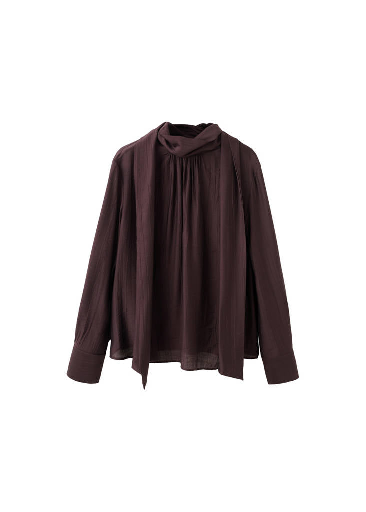 Blouse Texture Avec Foulard