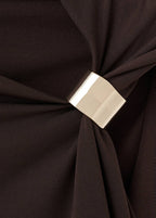 Robe En Maille Fine Avec Détails Métalliques