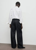 Pantalon Denim Large Avec Pinces