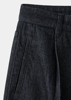 Pantalon Denim Large Avec Pinces