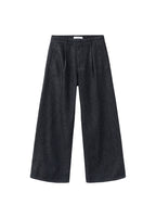 Pantalon Denim Large Avec Pinces