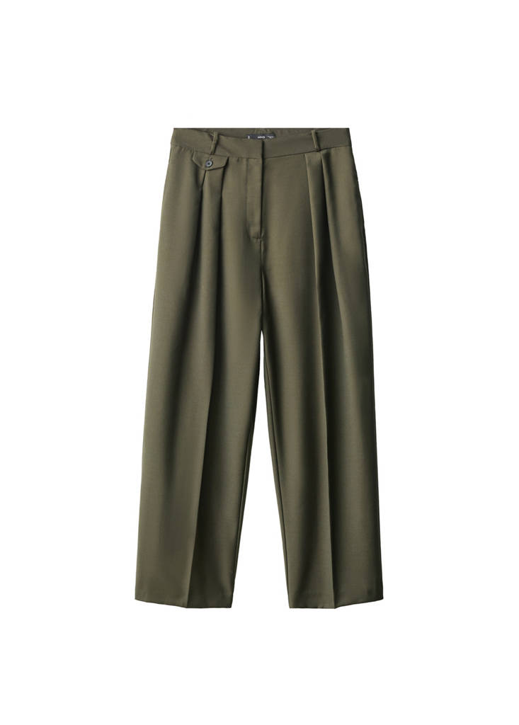 Pantalon À Pinces Et Détail De Boutons