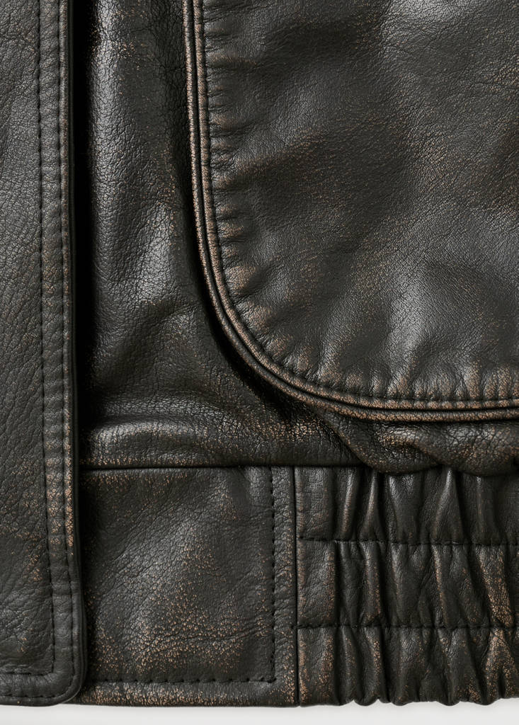 Giacca 100% Pelle Con Tasche
