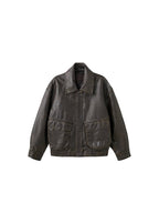 Giacca 100% Pelle Con Tasche