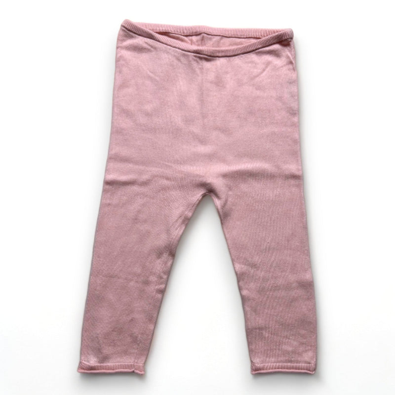 Bonpoint - Ensemble Cardigan Et Legging Rose - 12 Mois