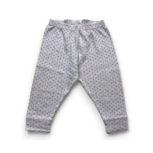 Bonton - Legging Gris À Pois Bleu - 18 Mois