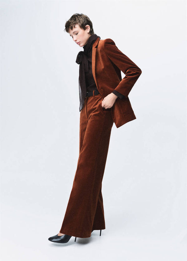 Pantalón de Traje de Terciopelo