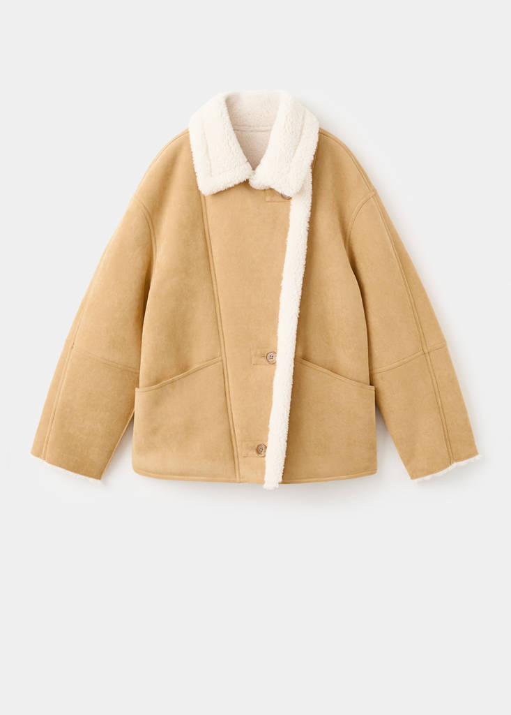 Veste Effet Daim Col Moutonné