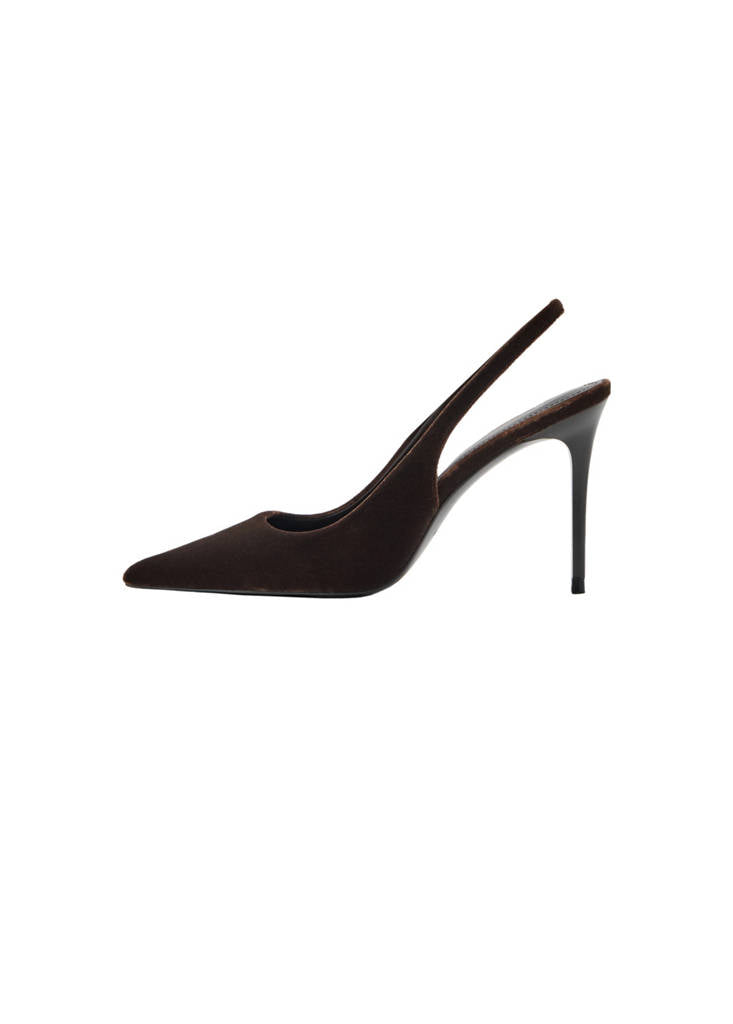 Chaussure À Talon Velours
