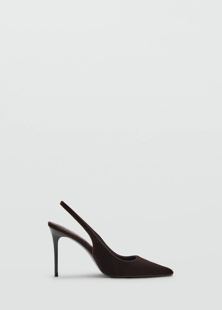 Chaussure À Talon Velours