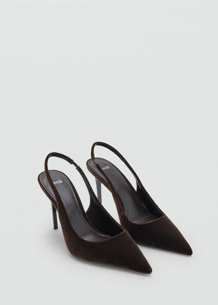 Chaussure À Talon Velours