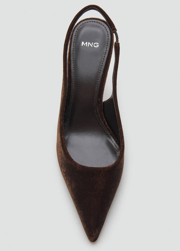 Chaussure À Talon Velours