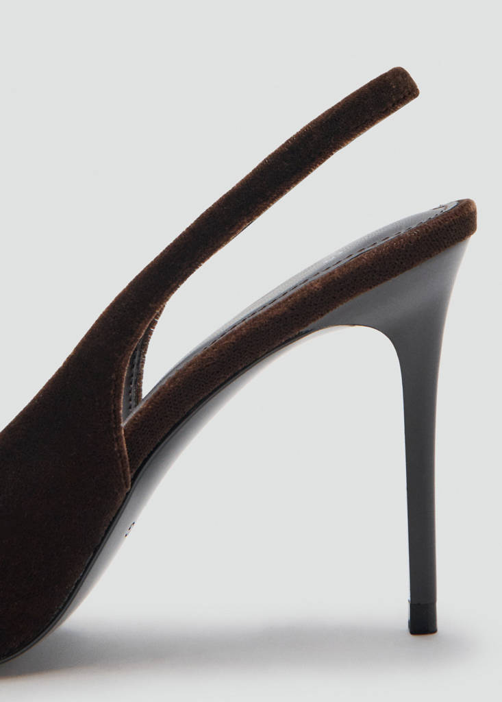 Chaussure À Talon Velours