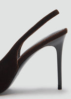 Chaussure À Talon Velours