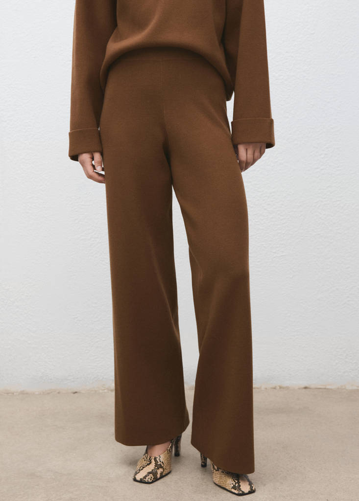 Pantalon Maille Coton Lin