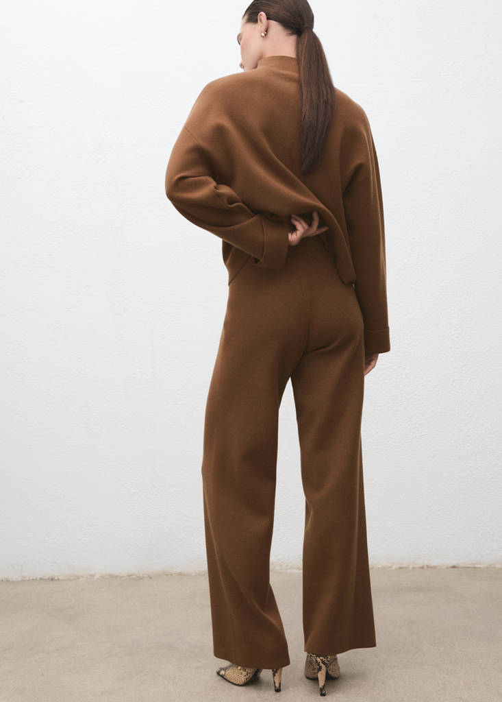 Pantalon Maille Coton Lin