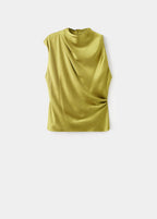 Blouse Satin Col Bénitier