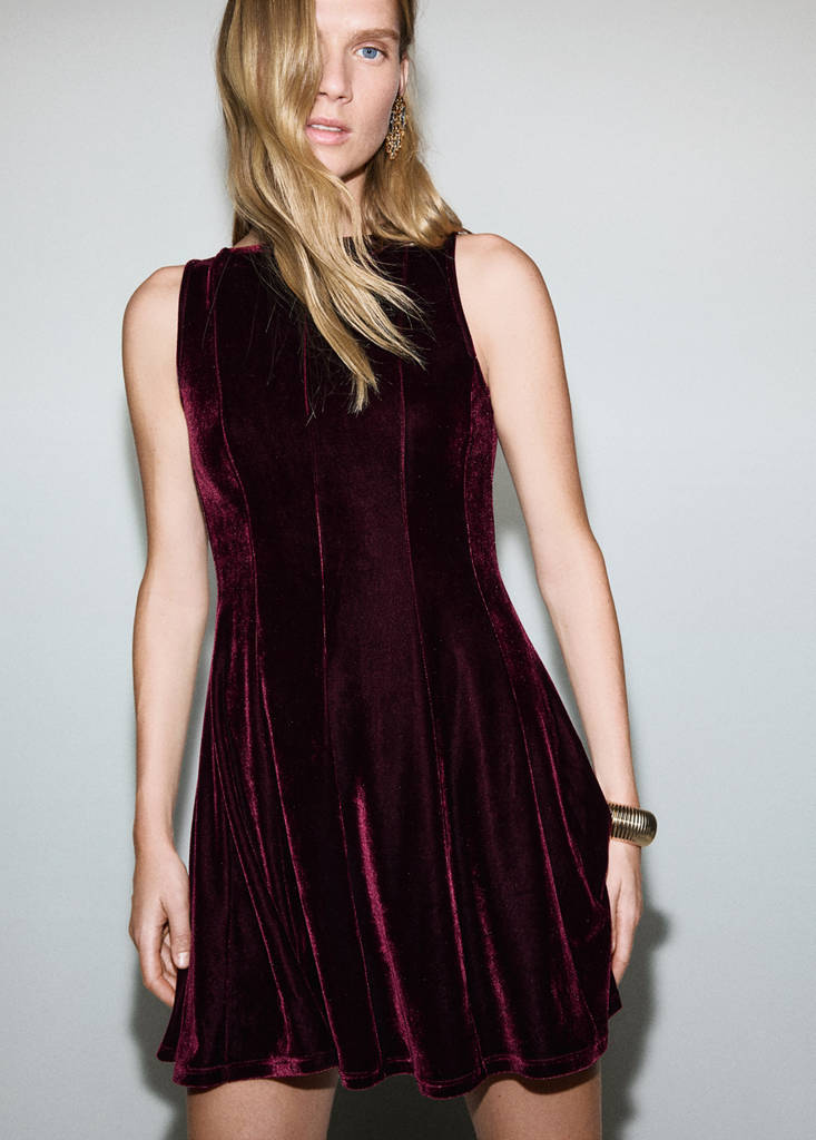 Robe Velours Coutures