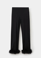 Pantalon Capri En Maille Fine À Plumes