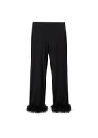 Pantalon Capri En Maille Fine À Plumes