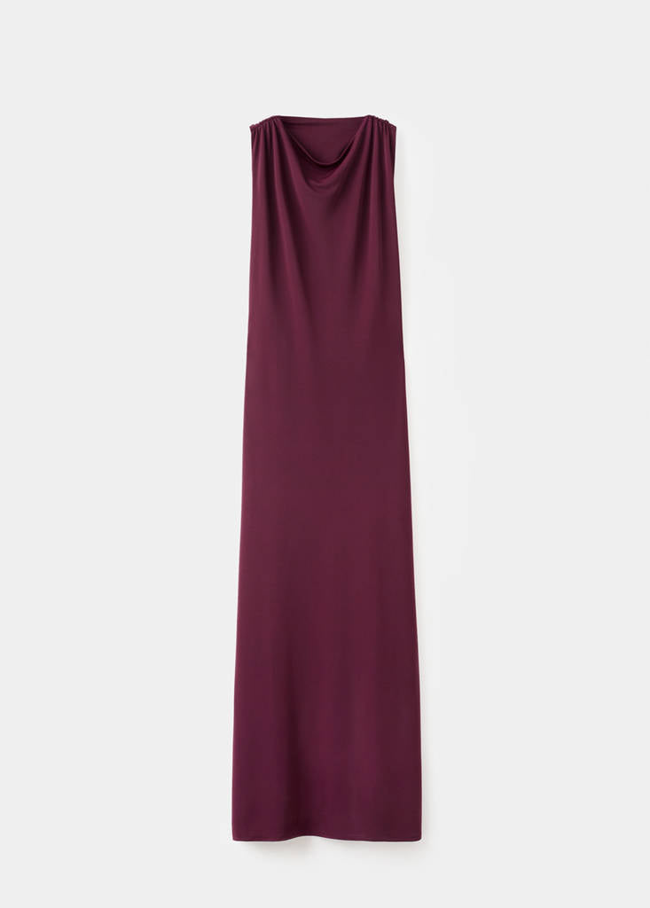 Robe Drapée Détail Métallique