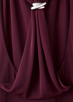 Robe Drapée Détail Métallique