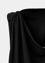 Robe Drapée Détail Métallique