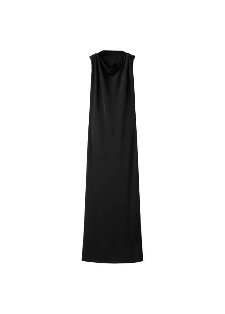 Robe Drapée Détail Métallique