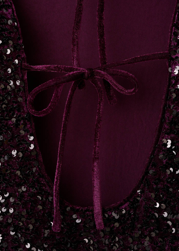 Robe Sequins Dos Nu