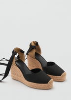 Chaussure À Talon Compensé Avec Bride Combinée