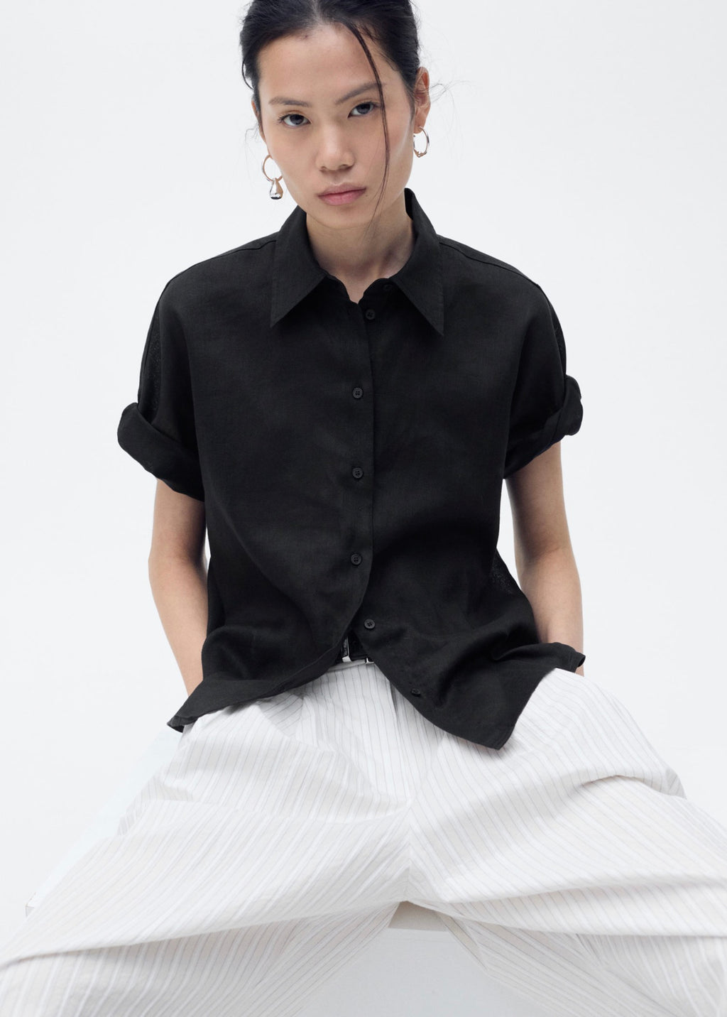 Chemise Lin Manches Courtes