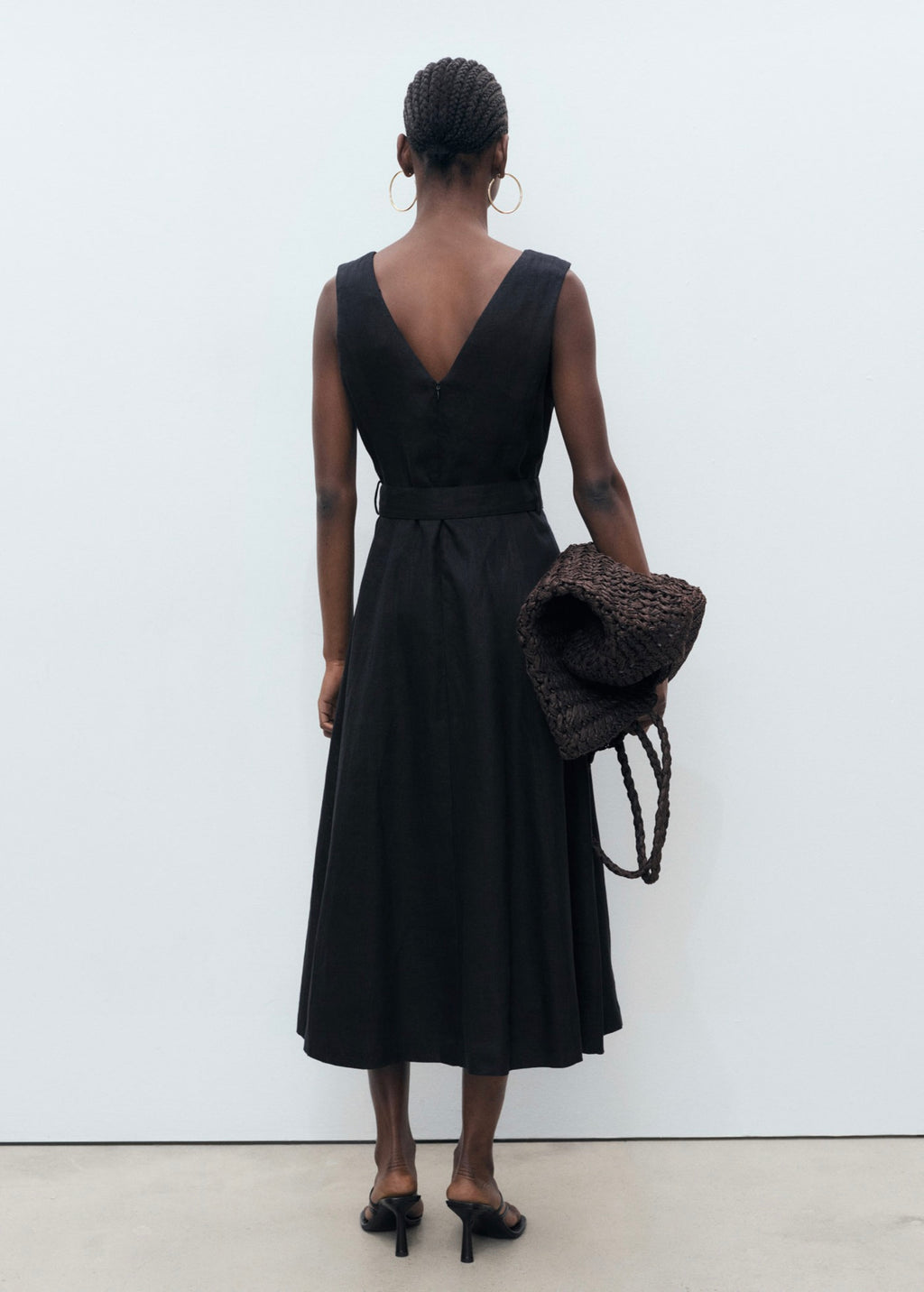 Robe Évasée Lin Ceinture