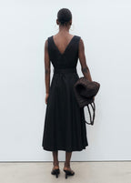 Robe Évasée Lin Ceinture